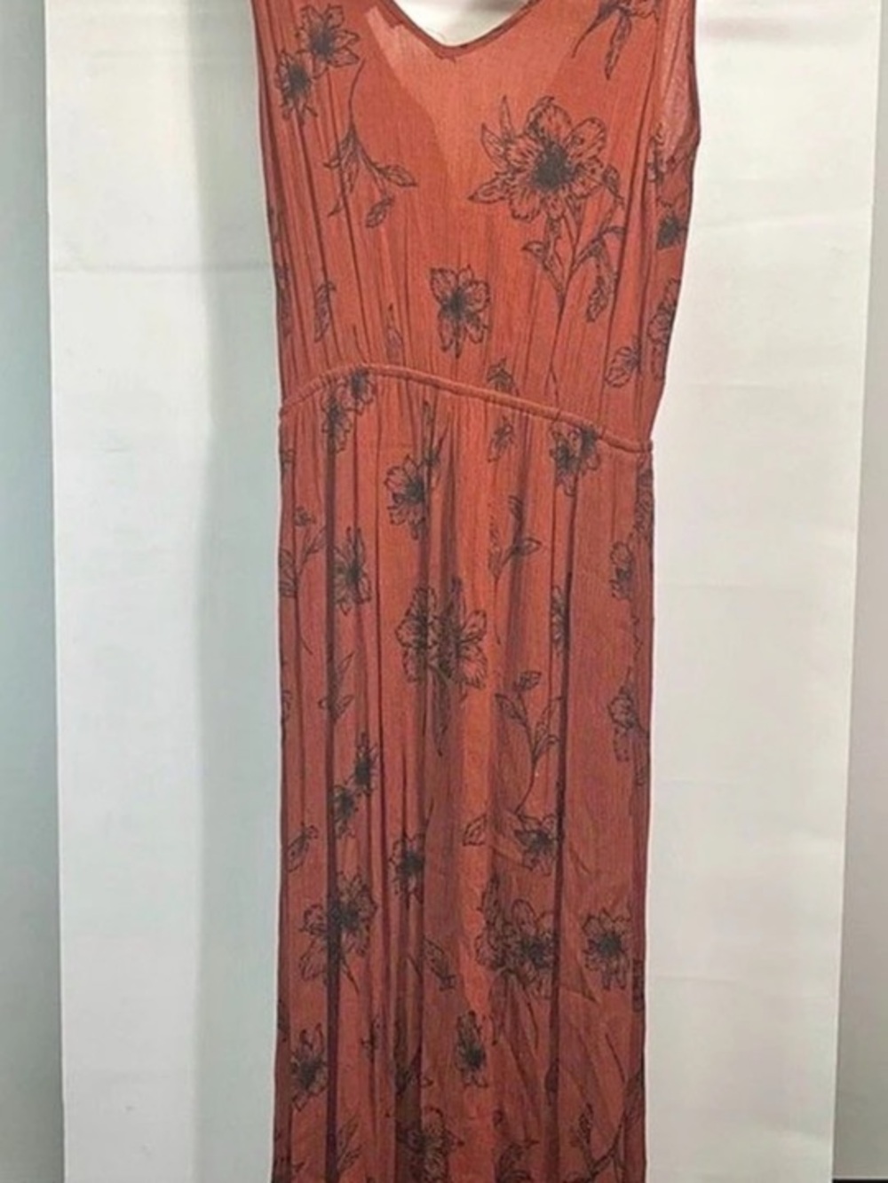 Forever 21 Floral Maxi Dress burnt orange